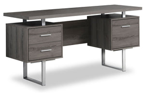 Bureau réversible Teagan - gris foncé 