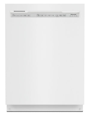 Lave-vaisselle encastré KitchenAid de 24 po et de 47 dBA avec commandes à l’avant - blanc - KDFE104KWH
