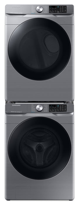 Laveuse à chargement frontal de 5,2 pi³ et sécheuse à gaz de 7,5 pi³ de Samsung - platine