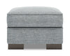 Pouf personnalisable Track de Sofa Lab de 24 po fabriqué au Canada en tissu d’apparence lin - gris Luna Pewter