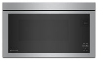 Four à micro-ondes à hotte intégrée KitchenAid de 1,1 pi³ à installation affleurée avec cuisson à 90…