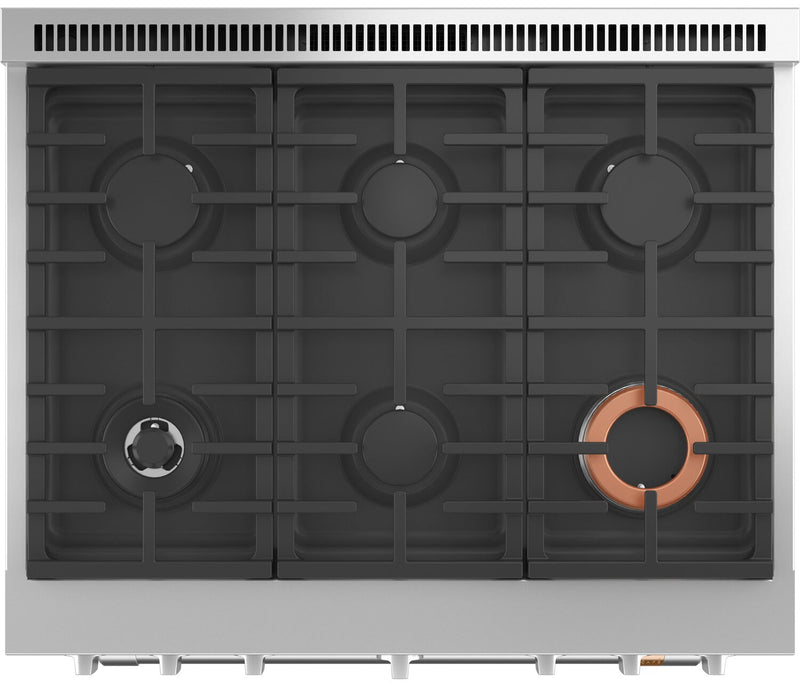 Cuisinière intelligente hybride Café de 5,7 pi³ avec convection européenne véritable et grilles autonettoyantes - noir mat - C2Y366P3TD1
