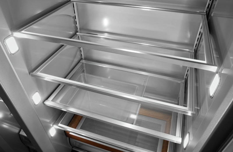 Réfrigérateur KitchenAid de 25,5 pi³ et de 42 po à compartiments juxtaposés - acier inoxydable noir avec fini PrintShieldMC - KBSN702MBS