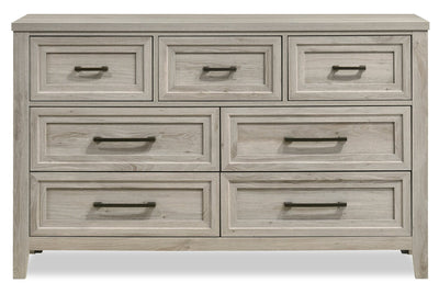 Lara Bedroom 7-Drawer Dresser, 60.6"W x 38"H - Antique Grey | Commode Lara de 60,6 po (L) x 38 po (H) à 7 tiroirs pour la chambre à coucher - gris antique