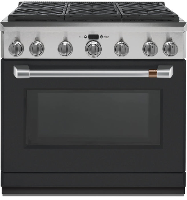 Coup-de-pied Café de 36 po noir mat pour cuisinière professionnelle- CXPR6TKPMDS