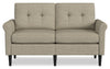 Causeuse modulaire BLOK de Scott Living de 63,38 po en tissu avec accoudoirs enroulés et coussins réversibles - taupe