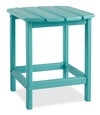 Table de bout Bask pour la terrasse à l’extérieur - 15 po (L), plastique à haute densité, résistante aux rayons UV et aux intempéries - turquoise