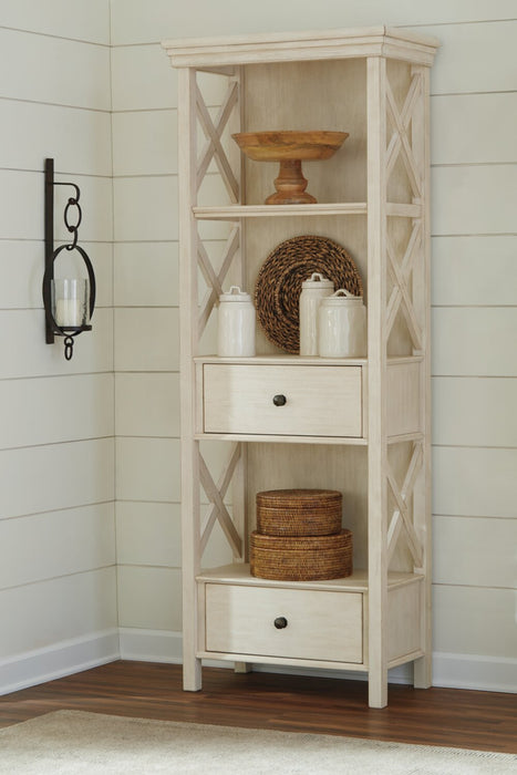 Étagère Isla de 25,4 po (L) avec tiroirs de rangement - blanc antique