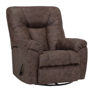 Fauteuil pivotant, berçant et inclinable Design à mon image de 35,5 po en tissu d’apparence cuir - brun café Ranger