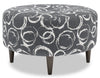Pouf personnalisable The Curve de Sofa Lab de 31 po fabriqué au Canada en tissu - Heather multicolore