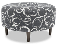  Pouf The Curve de Sofa Lab de 31 po fabriqué au Canada en tissu - Heather multicolore 