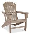 Chaise Adirondack Bask pour la terrasse à l’extérieur - plastique à haute densité, résistante aux rayons UV et aux intempéries - taupe