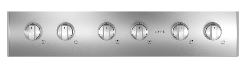 Surface de cuisson à gaz Café de 36 po à 6 éléments - acier inoxydable - CGU366P2TS1