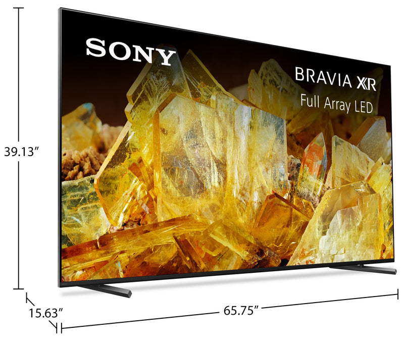  Téléviseur DEL Bravia XR de SONY UHD 4K de 75 po à 120 Hz à matrice complète avec HDR