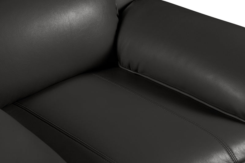 Fauteuil à inclinaison électrique Chandler de 37 po en tissu d’apparence cuir - gris
