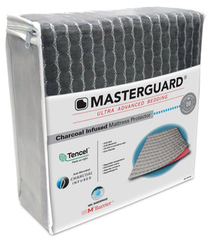 Protège-matelas en tissu TencelMD imprégné de charbon de MasterguardMD pour lit double très long