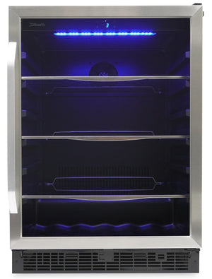 Refroidisseur à boissons Riccotta de Silhouette de 5,7 pi³ et de 23,8 po à 1 porte - acier inoxydable - SBC057D1BSS