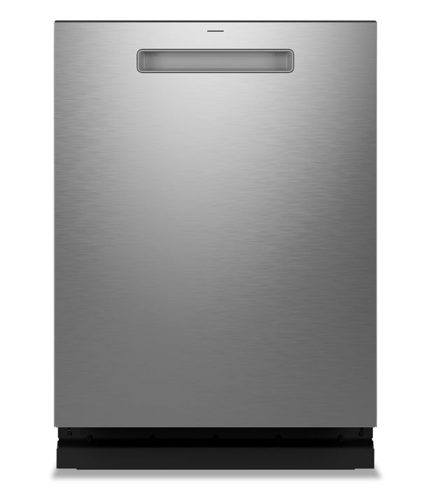 Lave-vaisselle intelligent encastré Profile de 24 po et de 44 dBA avec commandes sur le dessus et broyeur d’aliments solides PiranhaMC - acier inoxydable - PDP715SYVFS