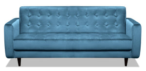 Sofa Devlin en velours - bleu