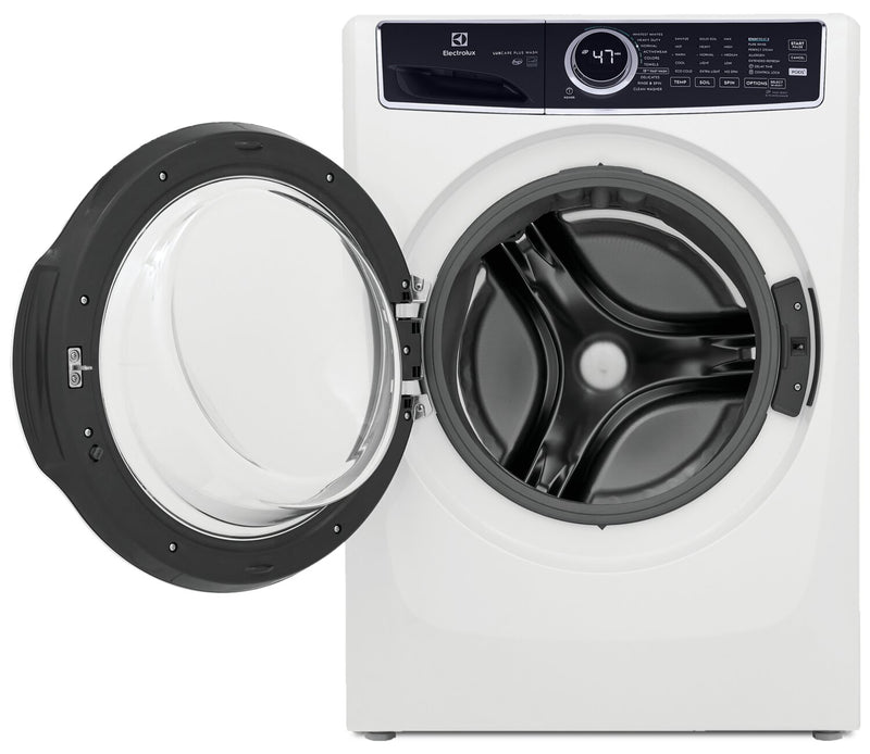 Laveuse à la vapeur haute efficacité Electrolux à chargement frontal de 4,5 pi³ - blanche - superposable - ELFW7537AW