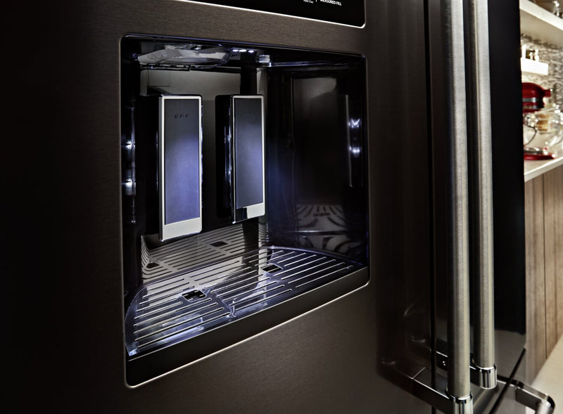 Réfrigérateur KitchenAid de 26,8 pi³ et de 36 po à portes françaises - acier inoxydable noir - KRFF577KBS