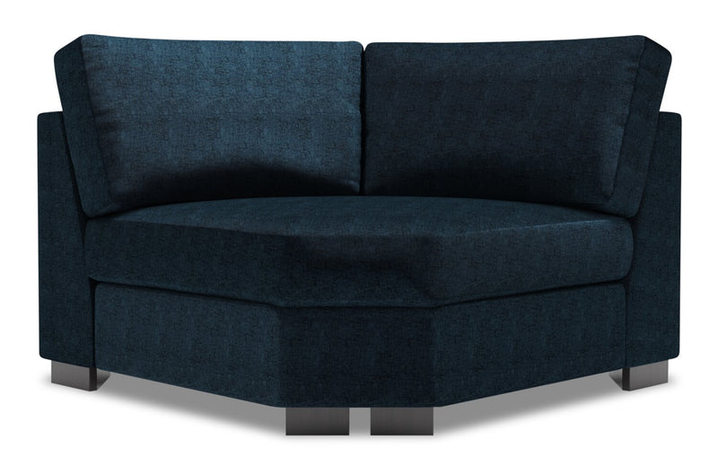 Fauteuil courbé en coin Track de la collection Sofa Lab - Luxury Indigo