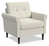 Fauteuil modulaire BLOK de Scott Living de 35,43 po en tissu bouclé avec accoudoirs enroulés et coussins réversibles - ivoire