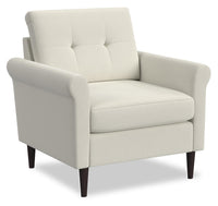  Fauteuil modulaire BLOK de Scott Living de 35,43 po en tissu bouclé avec accoudoirs enroulés et coussins réversibles - ivoire