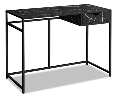 Everly Desk - Black Marble-Look 