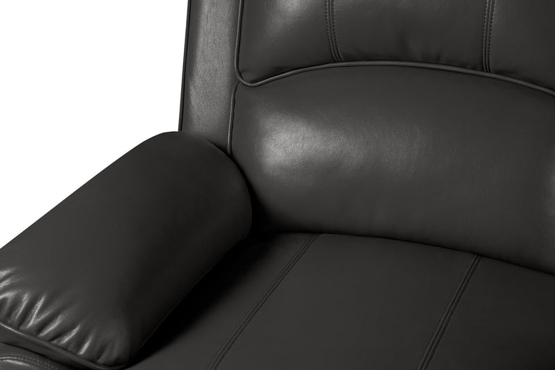 Sofa inclinable Chandler de 82 po en tissu d’apparence cuir - gris