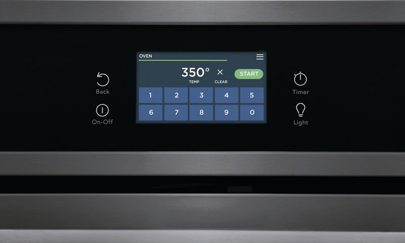 Four mural simple électrique Frigidaire de 5,3 pi³ et de 30 po avec convection à ventilateur - acier inoxydable noir - FCWS3027AD