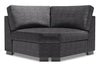 Fauteuil courbé en coin Track de la collection Sofa Lab - Luxury Charcoal