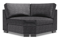  Fauteuil courbé en coin Track de la collection Sofa Lab - Luxury Charcoal 