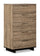 ["Commode verticale Everley de 29 po (L) x 49 po (H) à 5 tiroirs pour la chambre à coucher - brune"]
