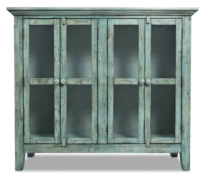 Armoire décorative Rocco de 48 po avec 4 portes - bleu antique