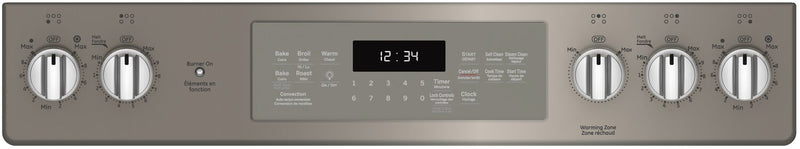 Cuisinière électrique GE de 5,3 pi³ avec convection européenne véritable et autonettoyage à la vapeur - ardoise - JCS840EMES