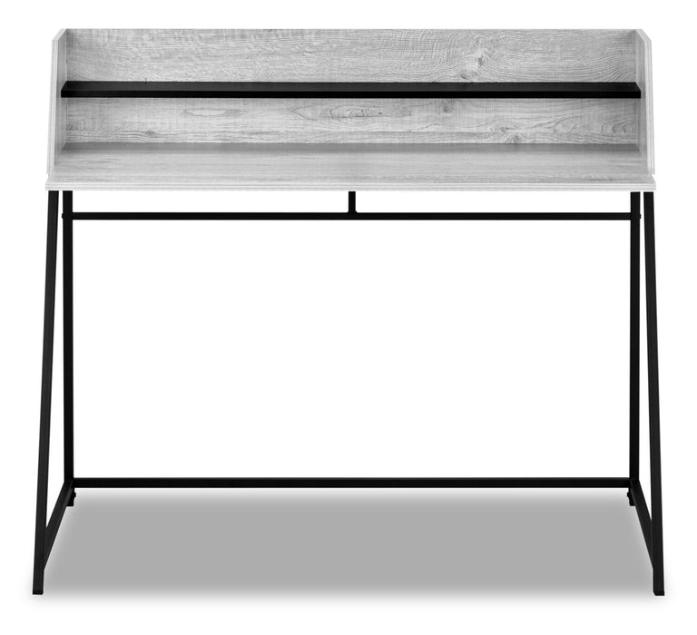 Bureau Lawson de 47,25 po avec petite crédence - gris
