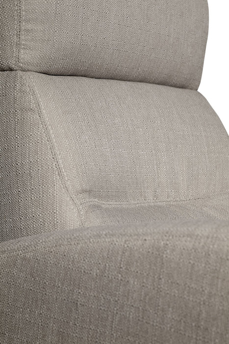 Fauteuil berçant, pivotant et inclinable Penny de 29,1 po en tissu d’apparence lin - taupe