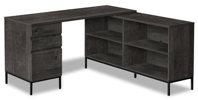 Sean L-Shaped Desk - Grey 