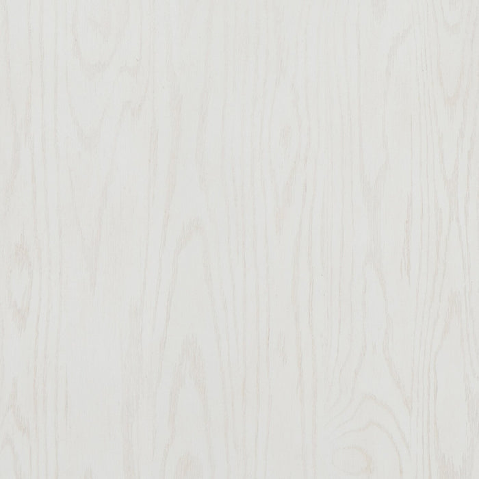 Table à café carrée traditionnelle Ellison de 38 po avec dessus en verre et tablette - bois blanc antique