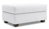 Pouf de rangement personnalisable The Trunk de Sofa Lab de 39 po fabriqué au Canada en tissu d’apparence lin - blanc Pax Ice
