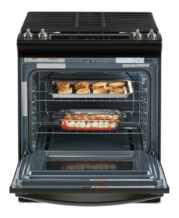 Cuisinière à gaz Whirlpool de 5 pi³ avec autonettoyage - acier inoxydable noir - WEG515S0LV
