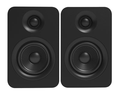 Kanto YU Passive 4" Bookshelf Speakers with 1" Silk Dome Tweeter - Black 