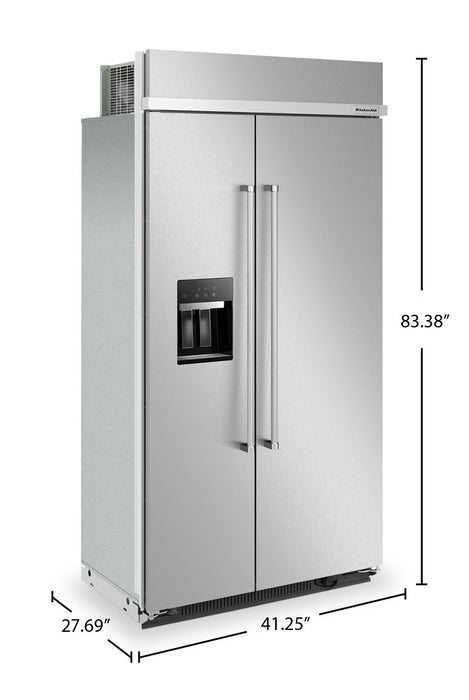 Réfrigérateur KitchenAid de 25 pi³ et de 42 po à compartiments juxtaposés - acier inoxydable - KBSD702MSS