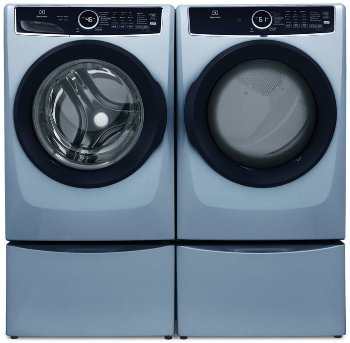 Laveuse à chargement frontal de 5,2 pi³ et sécheuse électrique de 8 pi³ de Electrolux – Bleu glacier