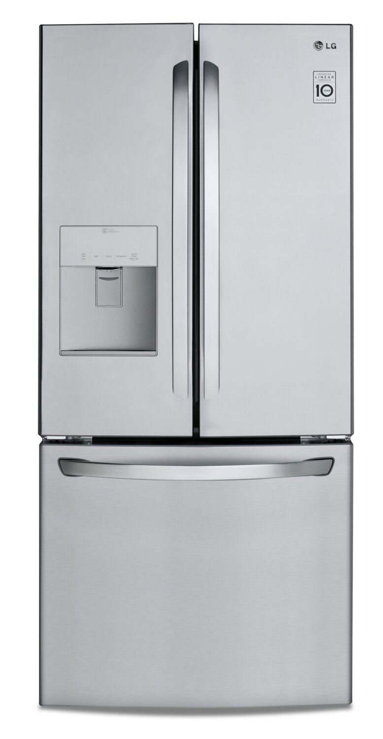 LG 21.8 Cu. Ft. French-Door Refrigerator with Exterior Water Dispenser- LRFWS2200S - Refrigerator in Smudge-Resistant Stainless Steel