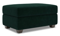  Pouf de rangement The Trunk de Sofa Lab de 39 po fabriqué au Canada en tissu de velours - vert Hunter Green 
