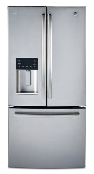 Réfrigérateur GE Profile de 17,5 pi³ à portes françaises de profondeur comptoir - PYE18HYRKFS