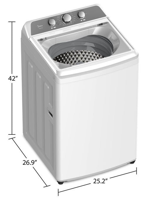 Laveuse Midea à chargement par le haut de 4,3 pi³ - blanche - MLV43A3AWW