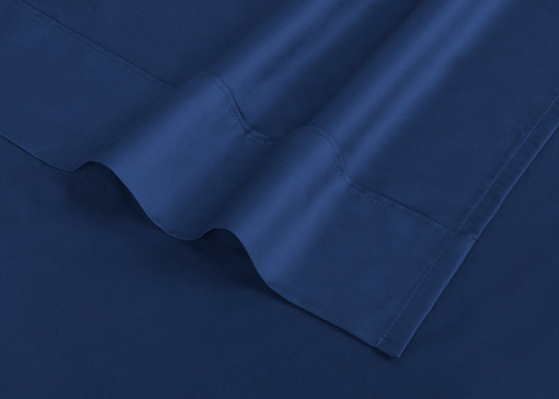 Ensemble de draps Hyper-CottonMC BEDGEARMD divisés pour très grand lit - bleu marine